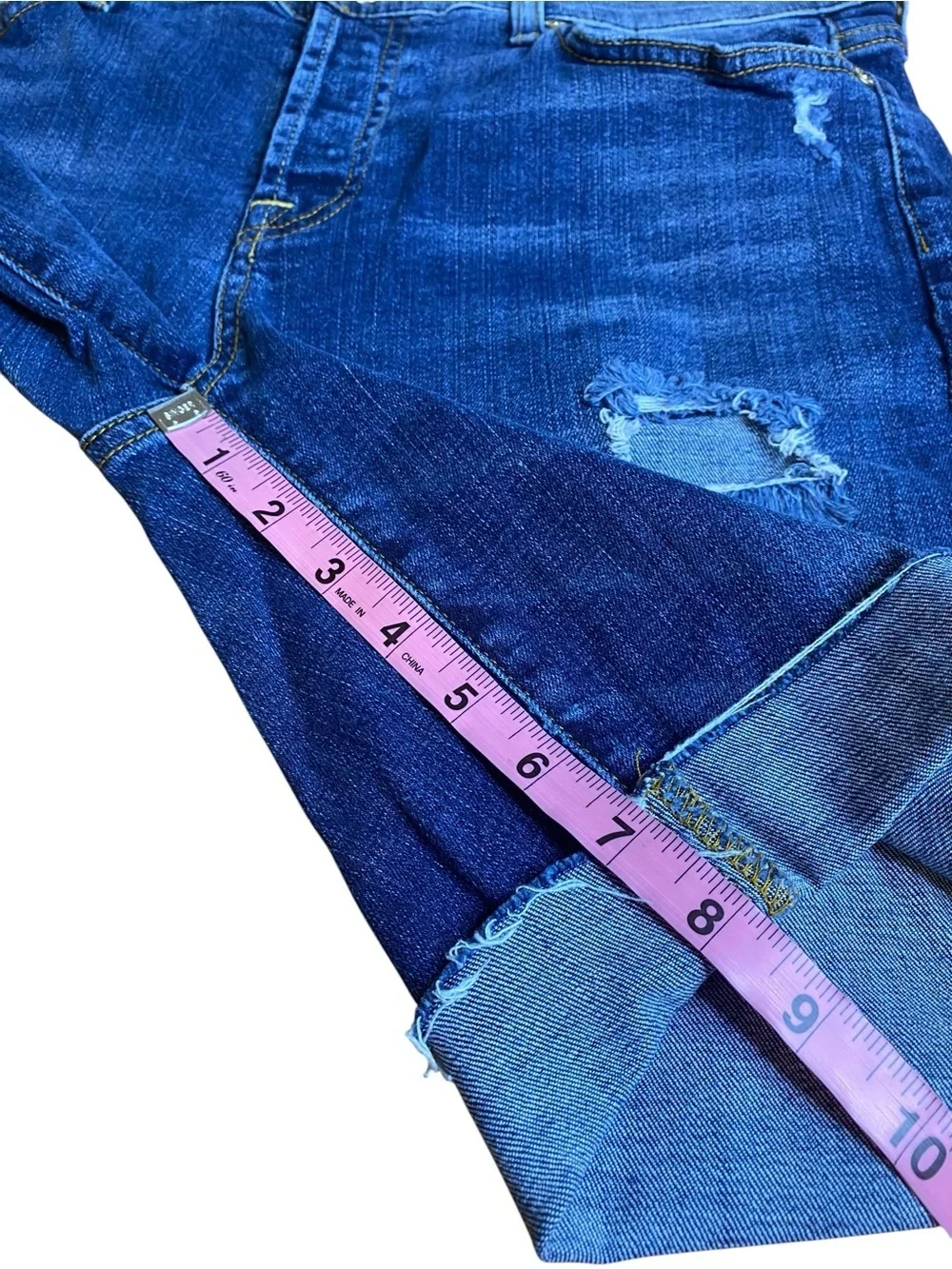 7 for all Mankind Josefina Skinny Boyfriend Cuffed Shorts Women’s Size 30